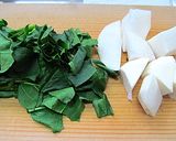 ■ほうれん草とかぶの即席ばり味噌汁■作り方1写真