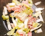 熱々を食べてね♡白菜キャベツ豚バラパスタ作り方5写真
