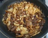 コンニャクとキャベツの炒め物丼作り方2写真