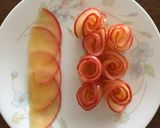 りんごの薄切り♡アップルパイ薔薇花びら作り方3写真