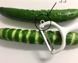 簡単☘️ピーラーできゅうりの飾り切り作り方1写真