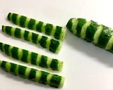 簡単☘️ピーラーできゅうりの飾り切り作り方2写真