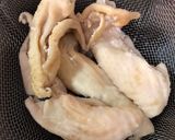 鶏皮と水菜のゴマラー和え作り方1写真