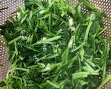 鶏皮と水菜のゴマラー和え作り方2写真