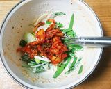 こんがり美味しいキムチチーズチヂミ作り方2写真