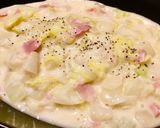 簡単もっちりトロリお餅と白菜のクリーム煮作り方4写真