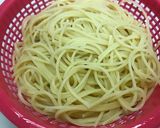 小松菜の和風大蒜バターパスタ作り方2写真