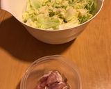 キャベツとベーコンの野菜炒め作り方1写真