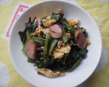 魚肉ソーセージと小松菜のたまご炒め♪作り方3写真
