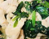 ホウレン草と鶏肉の蜂蜜バターしょう油炒め作り方4写真