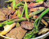 レバーと椎茸の炒め物作り方2写真