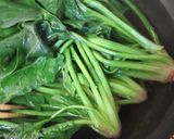 ほうれん草とおあげの炊いたん作り方1写真
