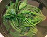 ほうれん草とおあげの炊いたん作り方2写真