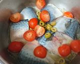 圧力鍋で～鯖 (青魚)のアクアパッツァ作り方3写真