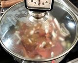 トマトでナスとチキンの煮込み。チーズのせ作り方15写真