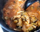 トマトでナスとチキンの煮込み。チーズのせ作り方20写真