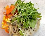 胡麻ドレッシングで和える＊根菜サラダ＊作り方4写真