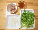 パリパリ大根と水菜のツナサラダ作り方1写真