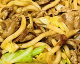 トリプルソース味●豚肉の焼きうどん作り方3写真