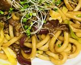 トリプルソース味●豚肉の焼きうどん作り方4写真