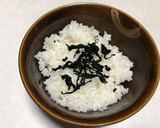簡単冷凍あさりと乾燥わかめで作るお茶漬け作り方3写真