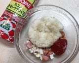 レンジで簡単、ベジオムボウル作り方3写真