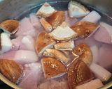 柚子風味の✨豚肩ロースと椎茸の煮込み作り方5写真