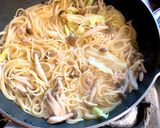 キャベツとツナの和風スープパスタ作り方4写真
