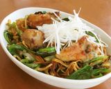 牡蠣と小松菜の香味醤油焼きそば作り方8写真