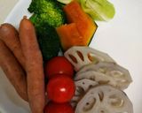温野菜サラダ♪をHOTチーズマヨソースで作り方4写真