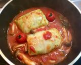 チキンロールキャベツのトマト煮込み作り方8写真