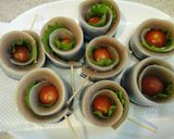 さんまのプチトマトロール♪オーブン焼き作り方3写真