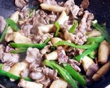 エリンギ豚肉のガリバタポン炒め作り方8写真