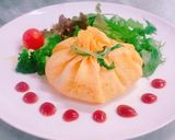 炊飯器で簡単！巾着の可愛いオムライス作り方9写真