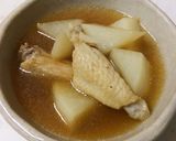 丸だいこんと鶏スペアリブの煮物。作り方8写真