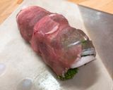 豚しゃぶの菜の花巻き からしポン酢で作り方3写真