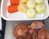 簡単！ルクルーゼで野菜丸ごとポトフ作り方1写真