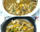 サバ缶のだし汁たっぷり♪旨味の豚カレー鍋作り方5写真