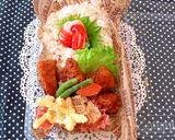 1月24日 唐揚げ甘酢あん弁当 詰め方作り方8写真