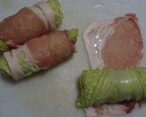 「白菜と竹輪の豚肉巻き」…すき焼き風味作り方3写真