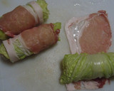 「白菜と竹輪の豚肉巻き」…すき焼き風味作り方3写真