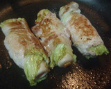 「白菜と竹輪の豚肉巻き」…すき焼き風味作り方5写真