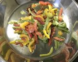 パプリカとシメジのペペロンチーノ炒め作り方6写真