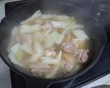 白菜と鶏肉としめじのとろっと煮作り方2写真