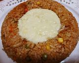 とろ~り隠しチーズフォンデュオムライス作り方5写真