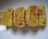 お弁当に✿カニカマ入りふわふわ卵焼き作り方4写真