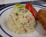 簡単ランチ♪お鍋でエビピラフ作り方6写真