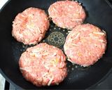 m節約！絶品もやし入り照り焼きバーグ作り方2写真