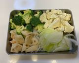 牛乳不使用!季節野菜の豆乳みそドリア作り方1写真