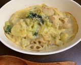 牛乳不使用!季節野菜の豆乳みそドリア作り方6写真